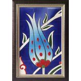 Armada Çini 60x100 Cm ED 613 Mavi Lale Eldekoru Çini Pano