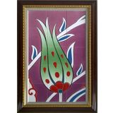 Armada Çini 60x100 Cm ED 614 Pembe Lale Eldekoru Çini Pano