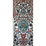 Armada Çini 80X190 Çiçek Desenli Zeminsiz Türk Hamamı Dijital Baskı Pano