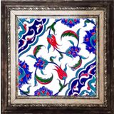 Armada Çini Ac 44 Osmanlı İznik Desen Kütahya Çini 20x20 cm Pano