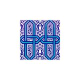 Armada Çini Ac 9 20x20 cm Selçuklu Mavi Zincir Desenli Çini Karo
