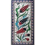 Armada Çini ED 216 10x20 cm Kobalt Üç Lale Eldekoru Çini Karo