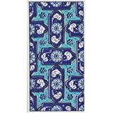 Armada Çini ED 220 10x20 cm Mavi Geometrik Eldekoru Çini Karo