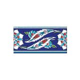Armada Çini KS-18 Osmanlı Desenli 10x20 cm Seramik Çini Bordür