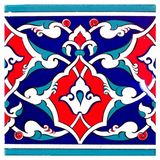 Armada Çini KS-5 Osmanlı Rumi Desenli 20x20 cm Seramik Çini Bordür