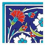 Armada Çini KSK 43 10x10 cm Karanfil Desenli Çini Bordür Köşesi
