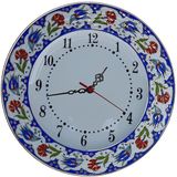 Armada Çini PRT 63 25 cm Lacivert Altın Yaldızlı Lale Karanfil Çini Saat