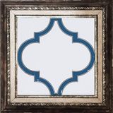 Armada Çini SP 103 20x20 cm Arabesk Mavi Beyaz Desenli Kütahya Çini