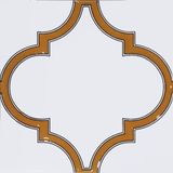 Armada Çini SP 103 20x20 cm Arabesk Sarı Beyaz Desenli Kütahya Çini