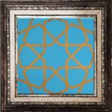 Armada Çini SP 89 Turkuaz Metalik Kütahya Çini 20x20 cm Pano