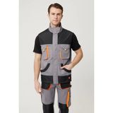 Armadillo Alaska Iş ve Outdoor Yelek - Çok Cepli, Nefes Alabilir - Gri - Siyah - 3XL