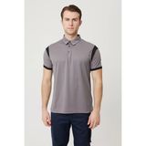 Armadillo Allium Polo Yaka Tişört - Nefes Alabilir, Hafif ve Konforlu Outdoor Tişört - XL - Gri - Siyah
