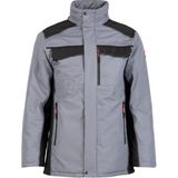 Armadillo Allium - Ripstop Parka Kışlık Reflektörlü Kaban İçi Polarlı Su Geçirmez Nefes Alabilir Kapüşonlu Dayanıklı Mont - Gri - Siyah