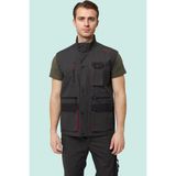 Armadillo Ripstop Çok Cepli Yelek Isg Galium Iş Outdoor Hafif Fonksiyonel Tasarım - Antrasit - Siyah - Kırmızı - 3XL