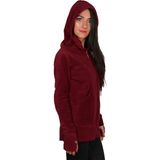 Armadillos Kapüşonlu Kadın Polar Eldivenli Detaylı Bayan Polar Sweatshirt - Bordo