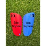 Armadura Kişiye Özel Tekmelik - Renkli-Kırmızı Mavi - 1 Takım (009)