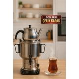 Armağan 4.5 Litre Çay Semaveri & Çay Makinesi Elektrikli Semaver - ÇELİK KAPAK