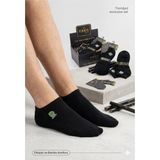 Armağanika 6 Çift Erkek Pamuklu Kısa Çorap Siyah – Sneakers ve Spor Ayakkabı Çorabı - 40 - 44