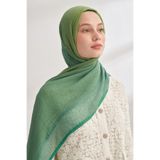 ARMANDA MÜSLİN DEGRADE BİYELİ ŞAL - KAŞMİR YAĞ YEŞİLİ