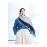 ARMANDA SOFT BLUSH FLOŞ VİSKON ŞAL - GRİ - LACİVERT