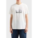 Armani Exchage Baskılı Pamuk Regular Fit Bisiklet Yaka T Shirt Erkek T Shirt XM000555 AF10358 U0009 - Beyaz - 2XL