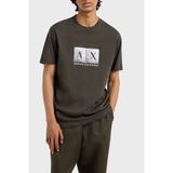 Armani Exchage Baskılı Pamuk Regular Fit Bisiklet Yaka T Shirt Erkek T Shirt XM000555 AF10358 U8120 - Siyah