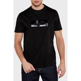 Armani Exchage Pamuk Regular Fit Logo Baskılı T Shirt Erkek T Shirt XM000786 AF10364 UC001 - Siyah