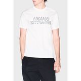 Armani Exchange % 100 Pamuk Logolu Bisiklet Yaka T Shirt Erkek T Shirt XM002413 AF10361 U0009 - Beyaz - 2XL