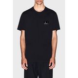 Armani Exchange % 100 Pamuk Regular Fit Bisiklet Yaka Logolu T Shirt Erkek T Shirt XM001911 AF10356 MC004 - Siyah - Gold - XL