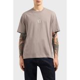 Armani Exchange % 100 Pamuk Regular Fit Bisiklet Yaka T Shirt Erkek T Shirt XM000363 AF12308 U6107 - Toprak - 2XL