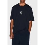 Armani Exchange % 100 Pamuk Regular Fit Bisiklet Yaka T Shirt Erkek T Shirt XM000363 AF12308 UB101 - Lacivert - 2XL