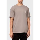 Armani Exchange % 100 Pamuk Regular Fit Bisiklet Yaka T Shirt Erkek T Shirt XM000365 AF12308 U6107 - Toprak