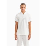 Armani Exchange Ax Stacked Logo Cotton Piquet Zip Up Polo Polo tişört Erkekler