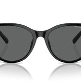 Armani Exchange AX4144SU Evrensel Fit Kedi Gözü Parlak Siyah Koyu Gri 54 mm Kadın Güneş Gözlüğü
