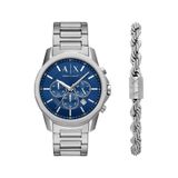Armani Exchange AX7176SET Erkek Kol Saati ve Bileklik Seti - Metalik Gri