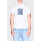 Armani Exchange Baskılı % 100 Pamuk Slim Fit Bisiklet Yaka T Shirt Erkek T Shirt XM003015 AF10356 U0009 - Beyaz