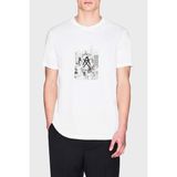 Armani Exchange Baskılı Pamuklu Regular Fit Bisiklet Yaka T Shirt Erkek T Shirt XM002214 AF10356 U0009 - Beyaz - 2XL