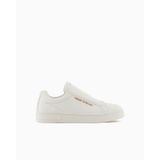 Armani Exchange Bayan Londra, Metal Altın Logo, Slip On Spor Ayakkabı, beyaz (Off White), 36 EU