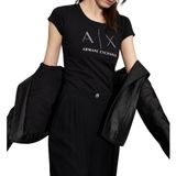 Armani Exchange Bayan Strass Logo Tişört Siyah (Black 1200) L