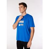 Armani Exchange Bisiklet Yaka Baskılı Saks Erkek T-Shirt 6DZTJS ZJA5Z 15DS