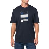 Armani Exchange Bisiklet Yaka Baskılı T-Shirt, M, 5003183395, Lacivert, Erkek