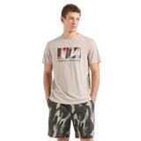 Armani Exchange Bisiklet Yaka Baskılı T-Shirt, M, 5003183406, Bej, Erkek