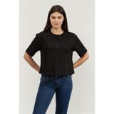 Armani Exchange Bisiklet Yaka Düz Siyah Kadın T-Shirt XW000102