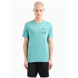 Armani Exchange Bisiklet Yaka Düz Turkuaz Erkek T-Shirt 3DZTJU ZJH4Z 15DG