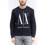 Armani Exchange Bisiklet Yaka Sweatshirt, S, 8NZMPAZJQBZ-LCV, Lacivert, erkek