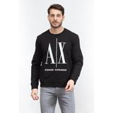 Armani Exchange Bisiklet Yaka Sweatshirt, XS, 974937, siyah, erkek
