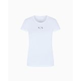 Armani Exchange Bisiklet Yaka T-Shirt Beyaz, S, XW001382AF16294, BRILLIANT WHITE, Kadın