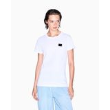Armani Exchange Bisiklet Yaka T-Shirt Beyaz, S, XW001386AF10356, BRILLIANT WHITE, Kadın