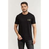 Armani Exchange Bisiklet Yaka T-Shirt Çok Renkli, S, XM001911AF21323, BLACK SHADE GOLD, Erkek