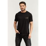 Armani Exchange Bisiklet Yaka T-Shirt Çok Renkli, XS, XM001911AF10356, BLACK SHADE GOLD, Erkek